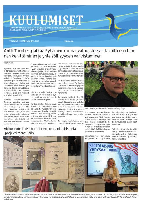 Pyhäjoen Kuulumiset 25.11.2025