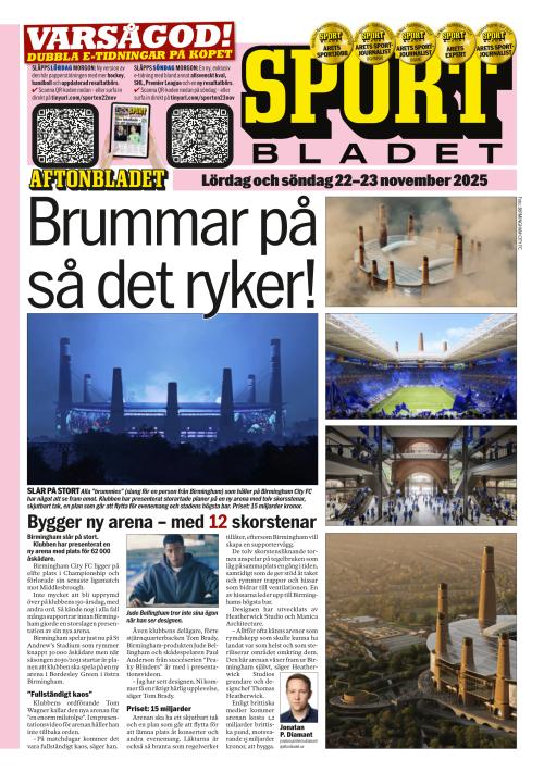 Aftonbladet Sportbladet 22.11.2025