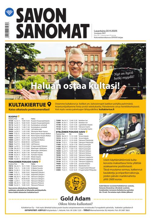 Savon Sanomat 22.11.2025