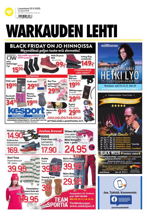 Warkauden Lehti 22.11.2025