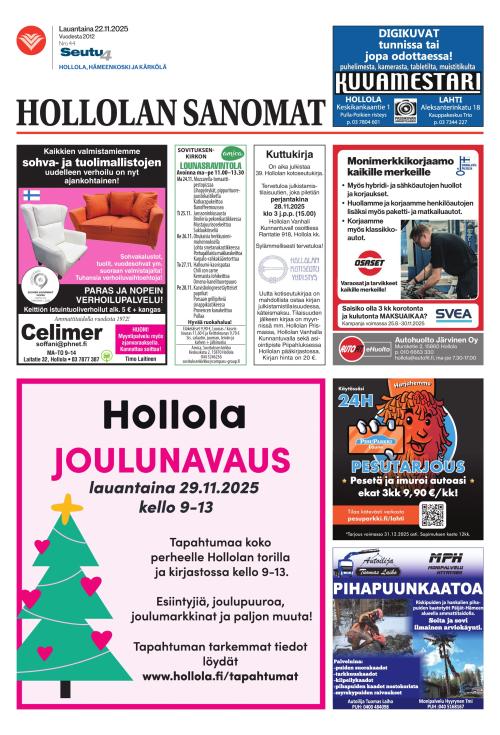 Hollolan Sanomat 22.11.2025