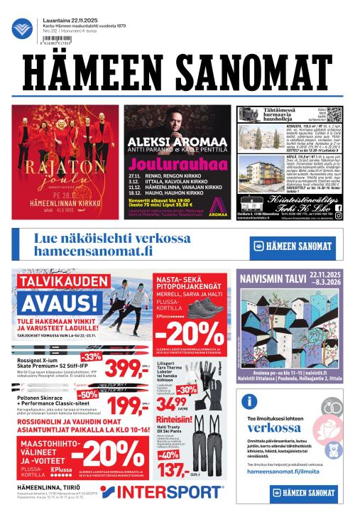 Hämeen Sanomat 22.11.2025
