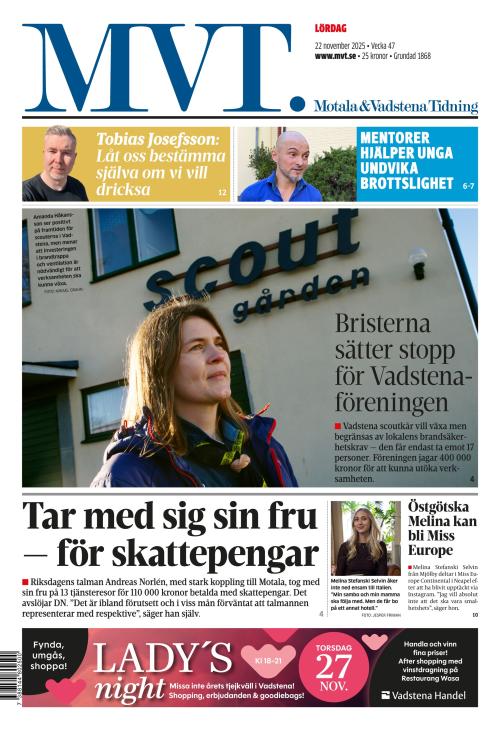 Motala Vadstena Tidning 22.11.2025