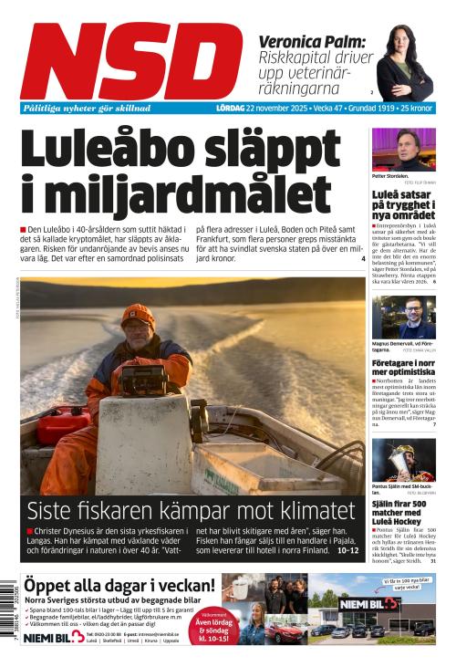 Norrländska Socialdemokraten 22.11.2025
