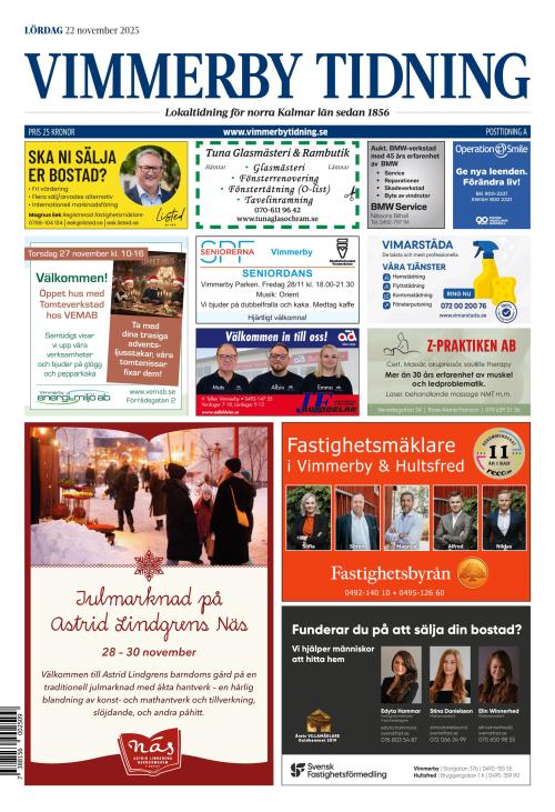 Vimmerby Tidning / Kinda-Posten 22.11.2025