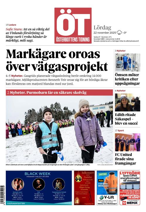 Österbottens Tidning 22.11.2025