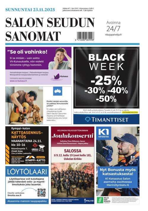 Salon Seudun Sanomat 23.11.2025