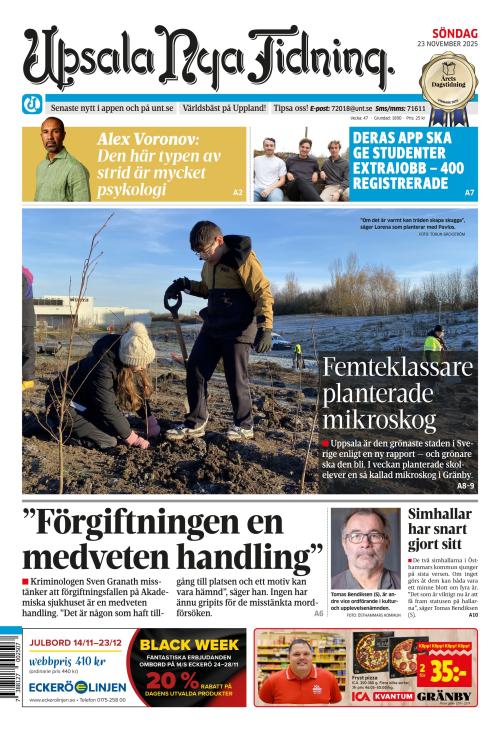 Upsala Nya Tidning 23.11.2025