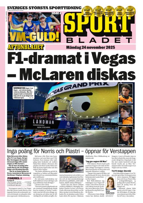 Aftonbladet Sportbladet 24.11.2025