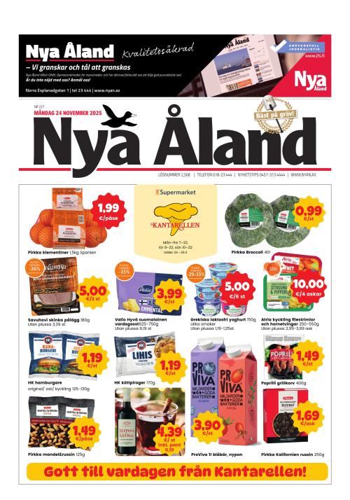 Nya Åland 24.11.2025