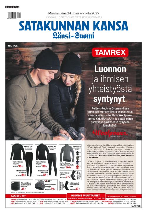 Satakunnan Kansa Länsi-Suomi 24.11.2025