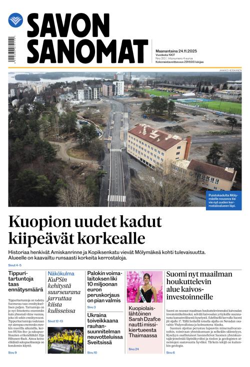 Savon Sanomat 24.11.2025