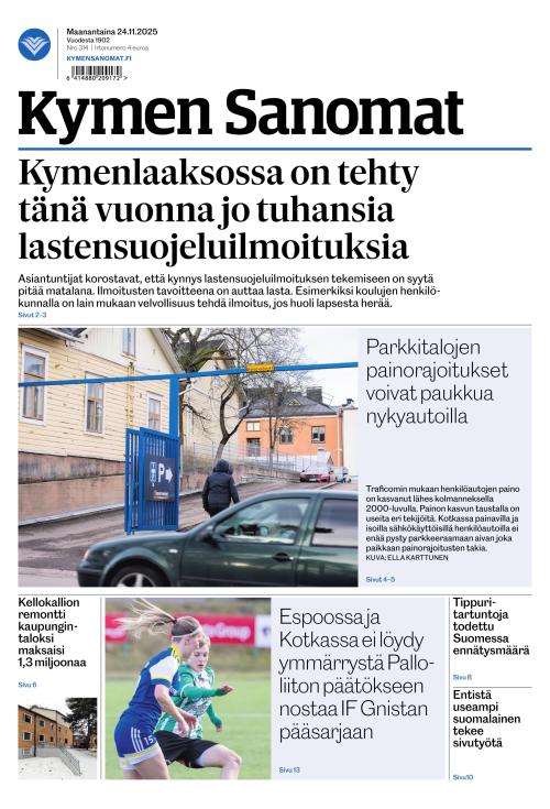 Kymen Sanomat 24.11.2025