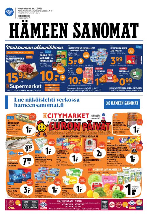 Hämeen Sanomat 24.11.2025