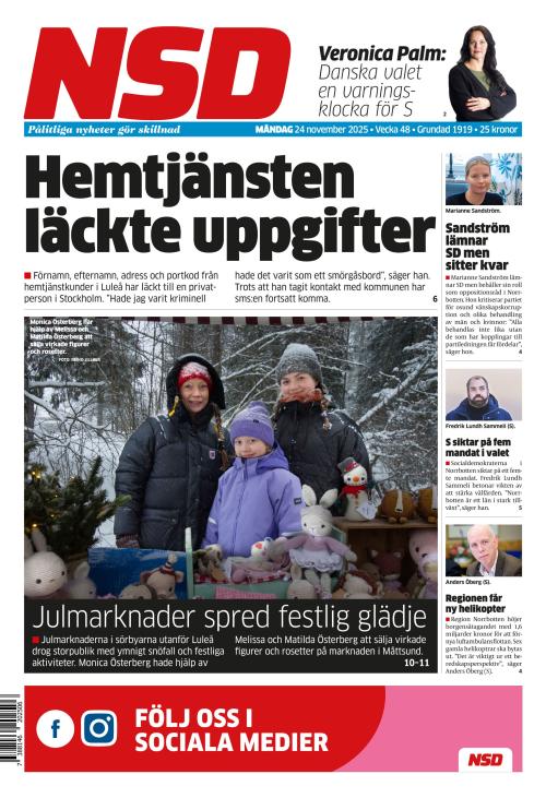 Norrländska Socialdemokraten 24.11.2025