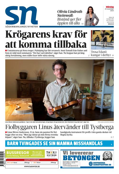 Södermanlands Nyheter 24.11.2025