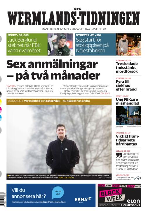 Nya Wermlands-Tidningen 24.11.2025
