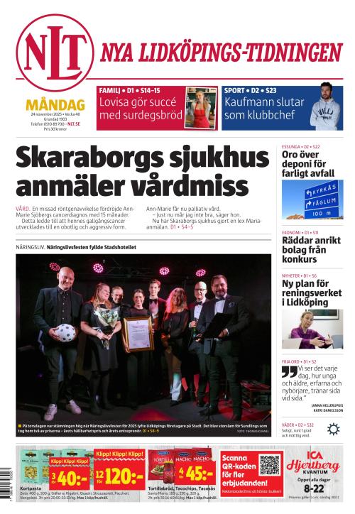 Nya Lidköpings-Tidningen 24.11.2025