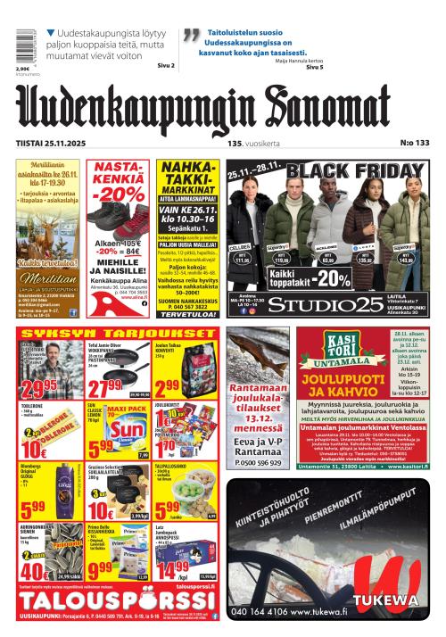 Uudenkaupungin Sanomat 25.11.2025