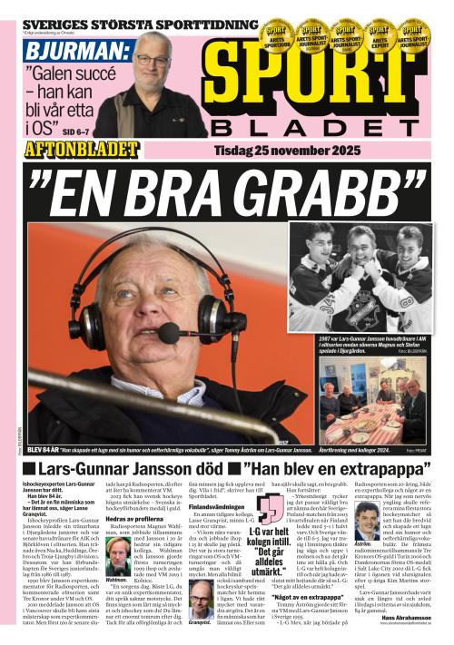 Aftonbladet Sportbladet 25.11.2025