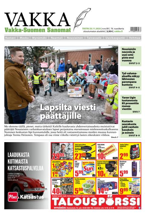 Vakka-Suomen Sanomat 25.11.2025