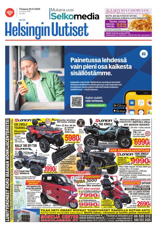 Helsingin Uutiset (Itä) 25.11.2025