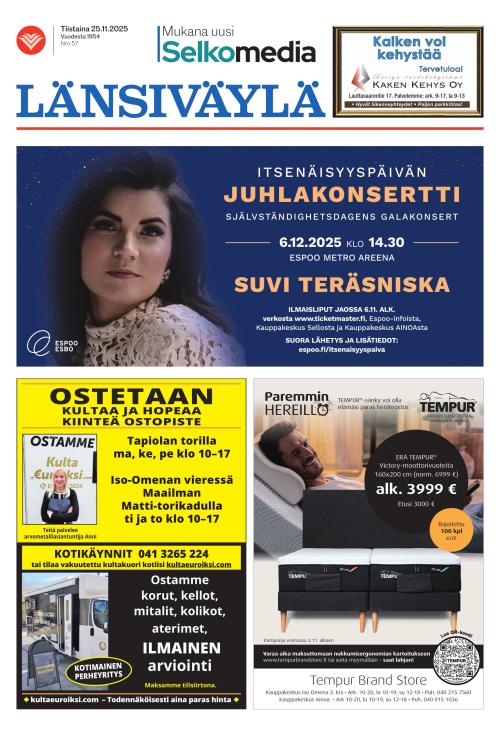 Länsiväylä 25.11.2025
