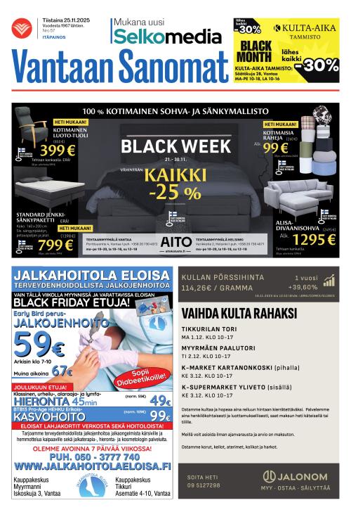 Vantaan Sanomat (Itä) 25.11.2025