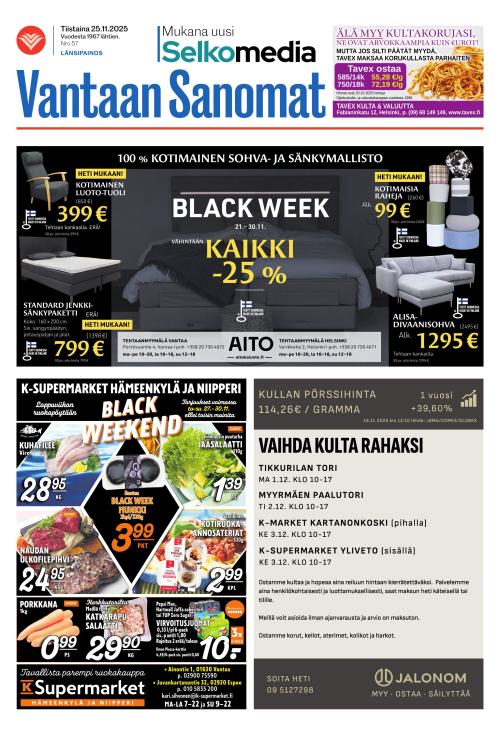 Vantaan Sanomat (Länsi) 25.11.2025