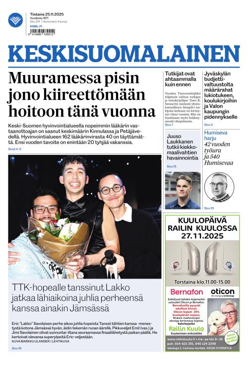 Keskisuomalainen 25.11.2025