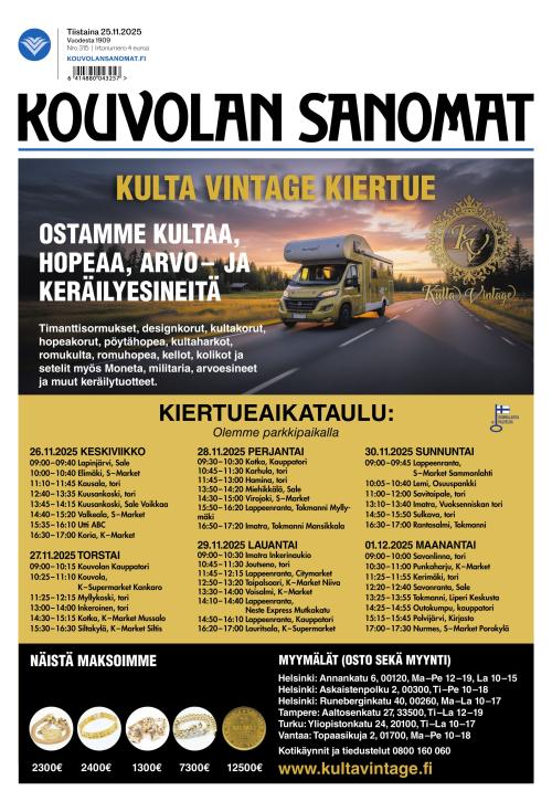 Kouvolan Sanomat 25.11.2025