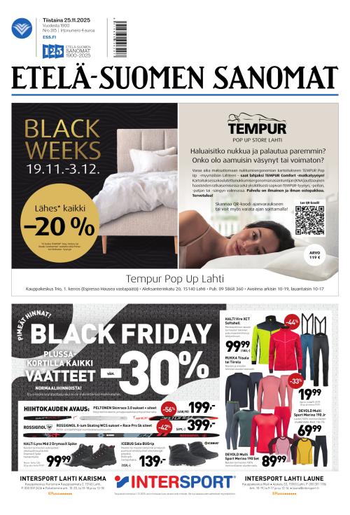 Etelä-Suomen Sanomat 25.11.2025