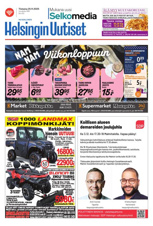 Helsingin Uutiset (Koillinen) 25.11.2025