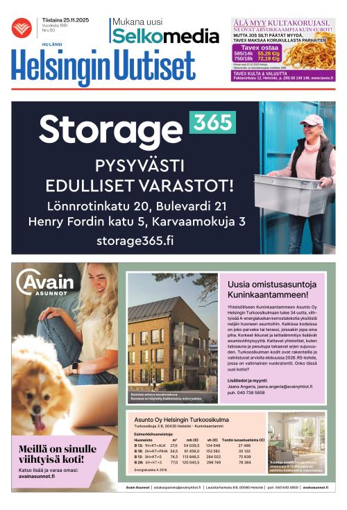 Helsingin Uutiset (Länsi) & Munkin Seutu 25.11.2025