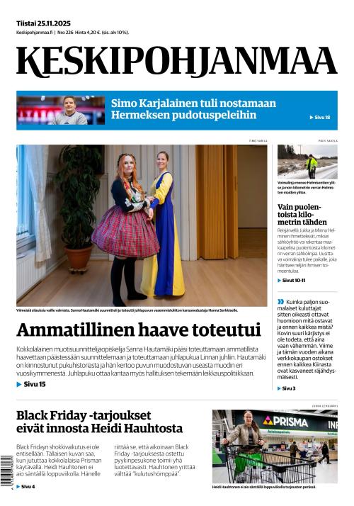 Keskipohjanmaa 25.11.2025