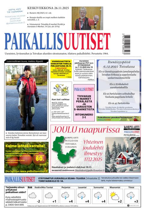 PaikallisUutiset 26.11.2025