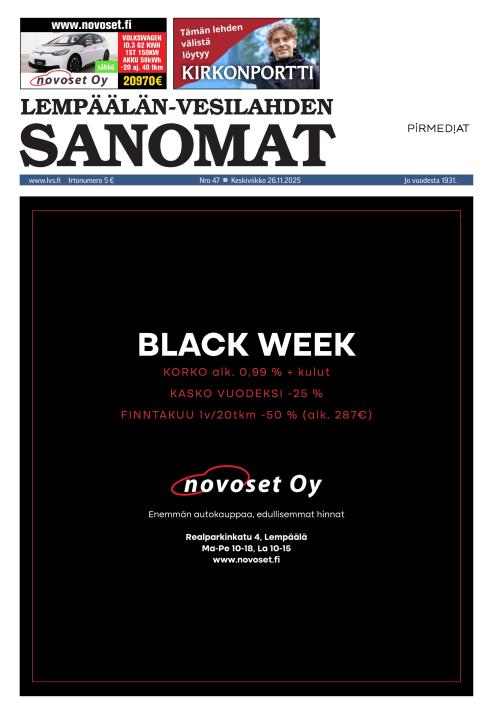 Lempäälän-Vesilahden Sanomat 26.11.2025