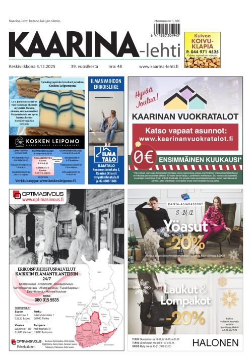 Kaarina-lehti 3.12.2025