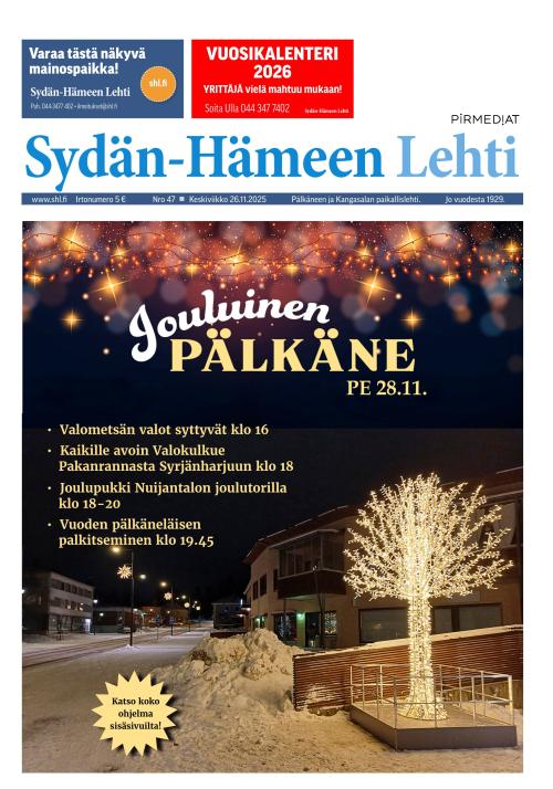 Sydän-Hämeen Lehti 26.11.2025