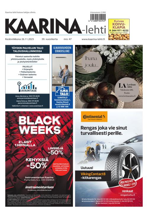 Kaarina-lehti 26.11.2025