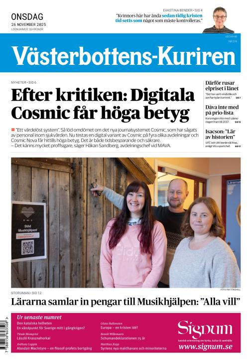Västerbottens-Kuriren (SE) 26.11.2025