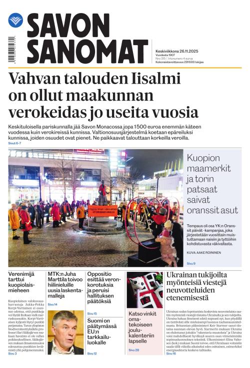 Savon Sanomat 26.11.2025