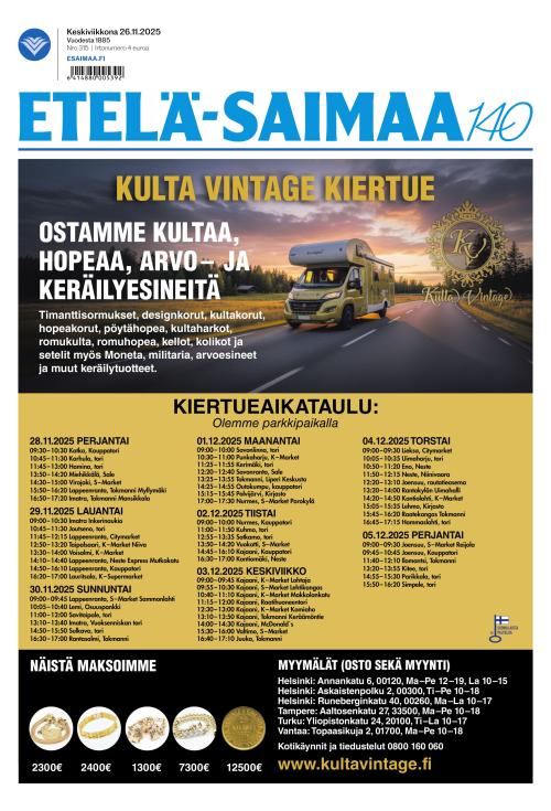 Etelä-Saimaa 26.11.2025