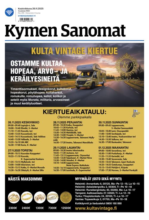 Kymen Sanomat 26.11.2025