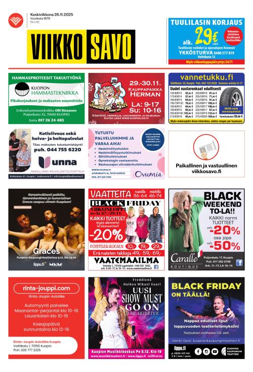 Viikkosavo 26.11.2025