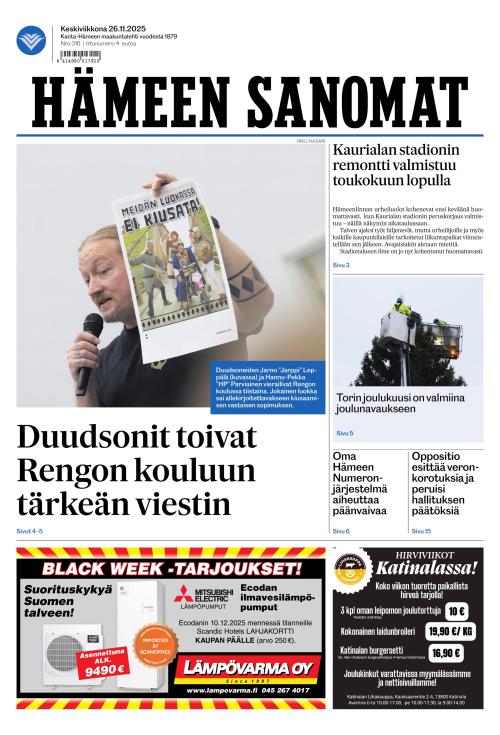 Hämeen Sanomat 26.11.2025