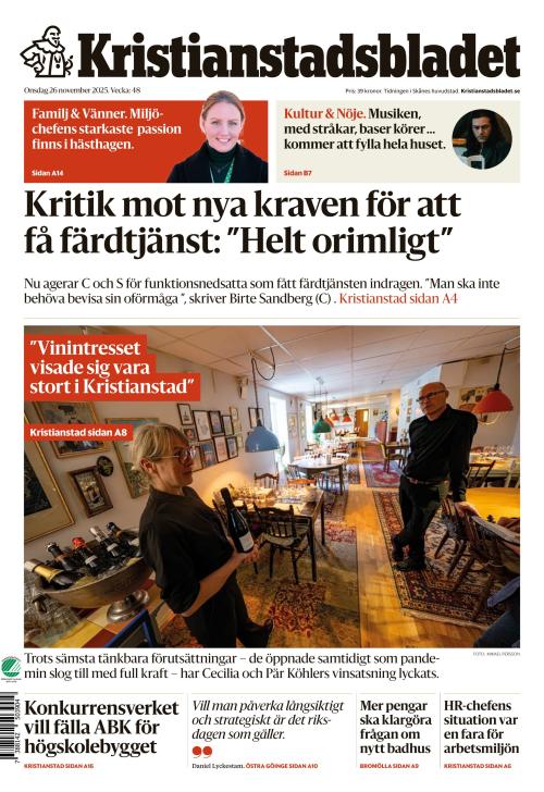 Kristianstadsbladet 26.11.2025