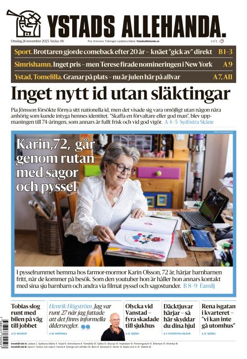 Ystads Allehanda 26.11.2025