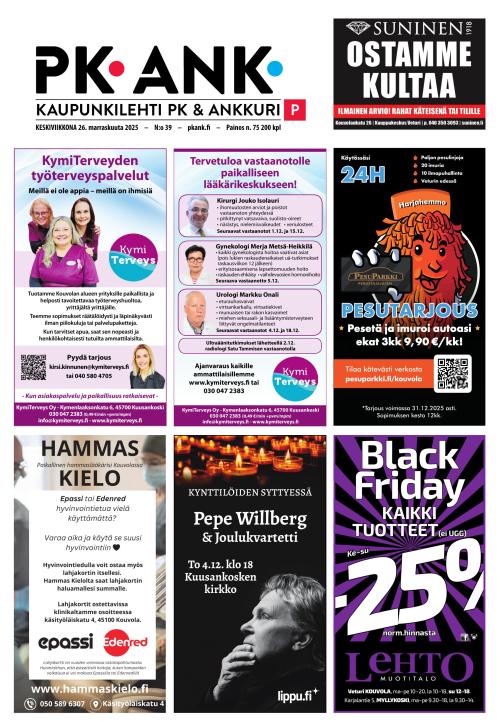 Kaupunkilehti Pohjois-Kymenlaakso 26.11.2025