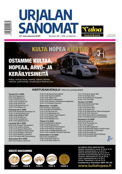 Urjalan Sanomat 27.11.2025